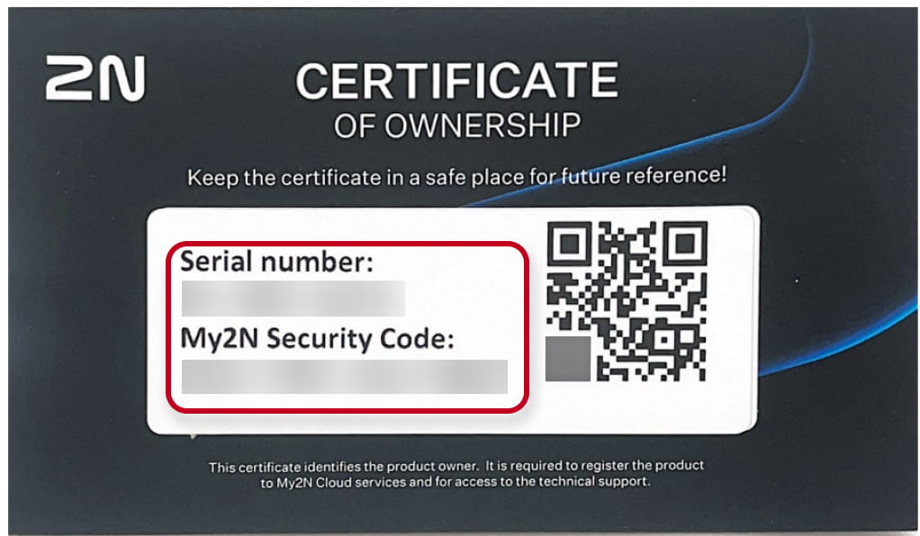 certificate of ownership