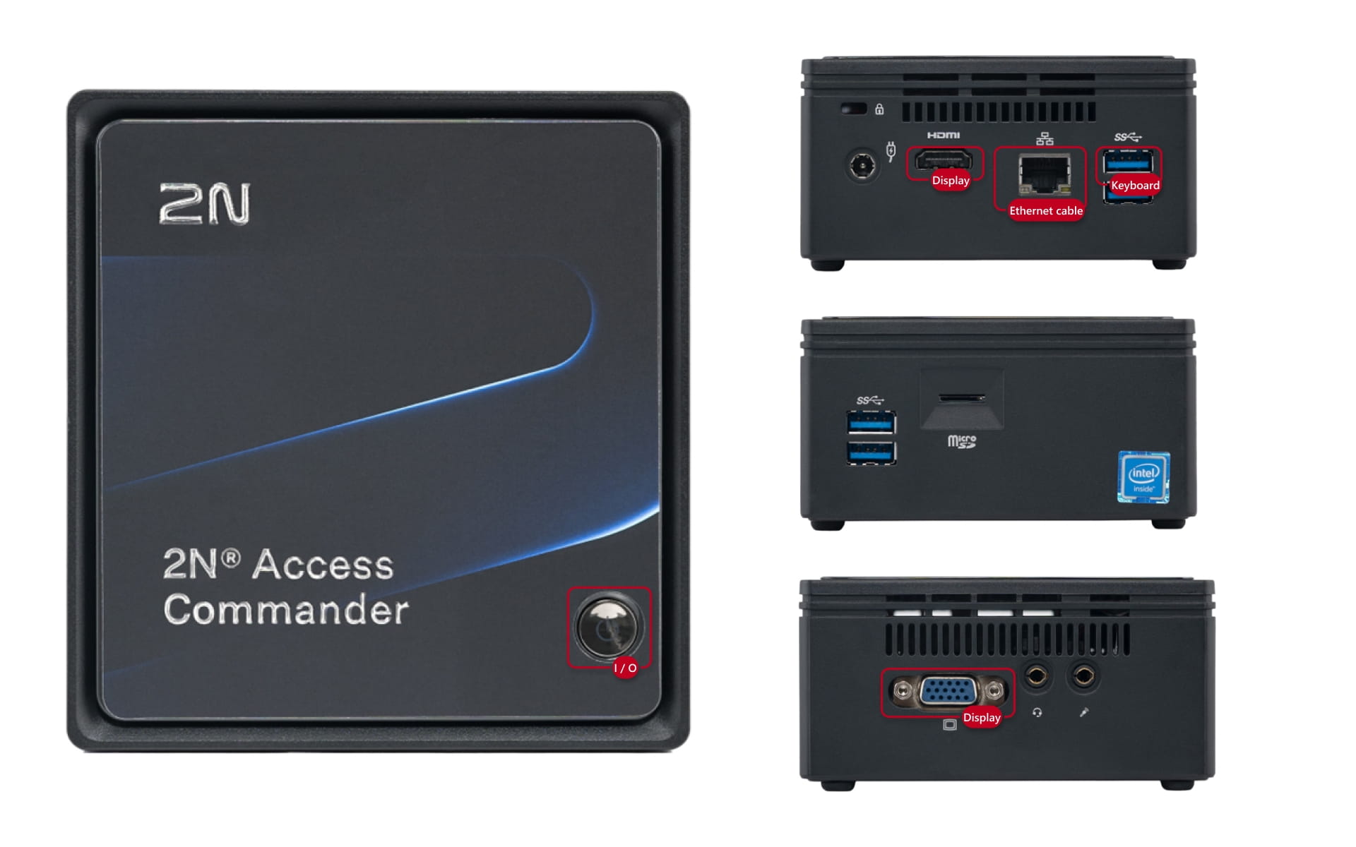 Explained plugs on 2N Access Commander box
