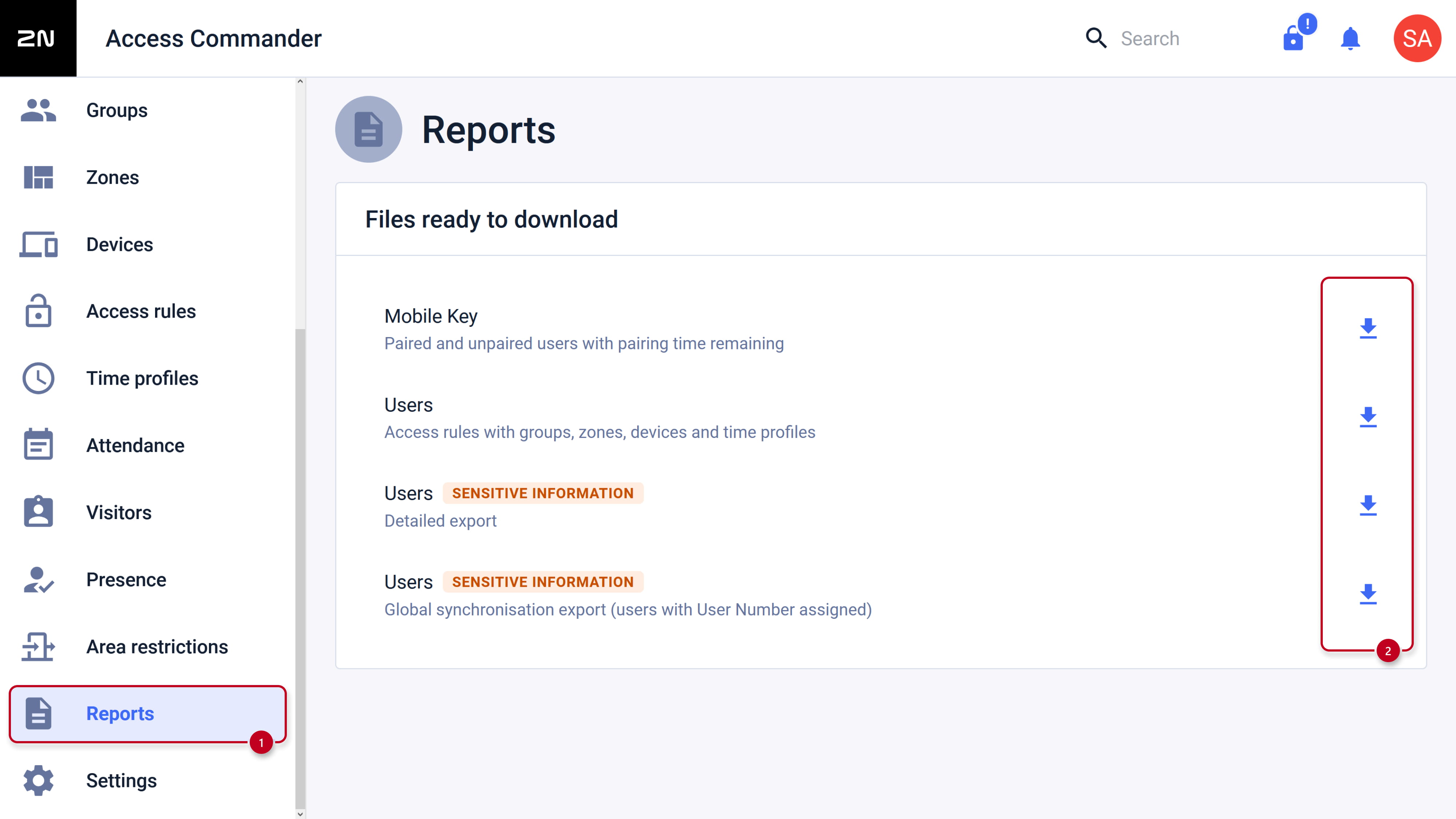 2N Access Commander - Reports