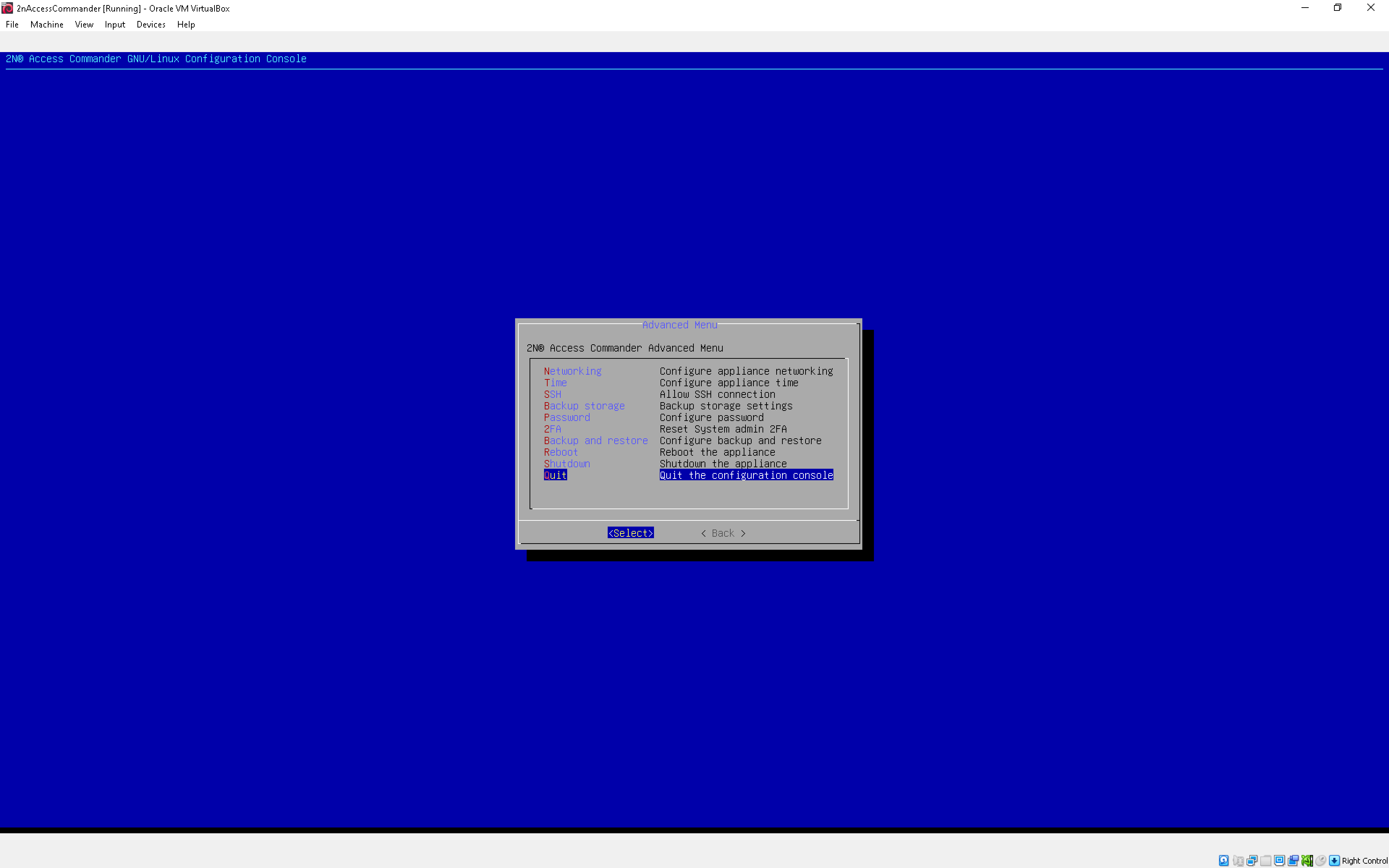 Image showing how to setup keyboard layout in Linux of Access Commander