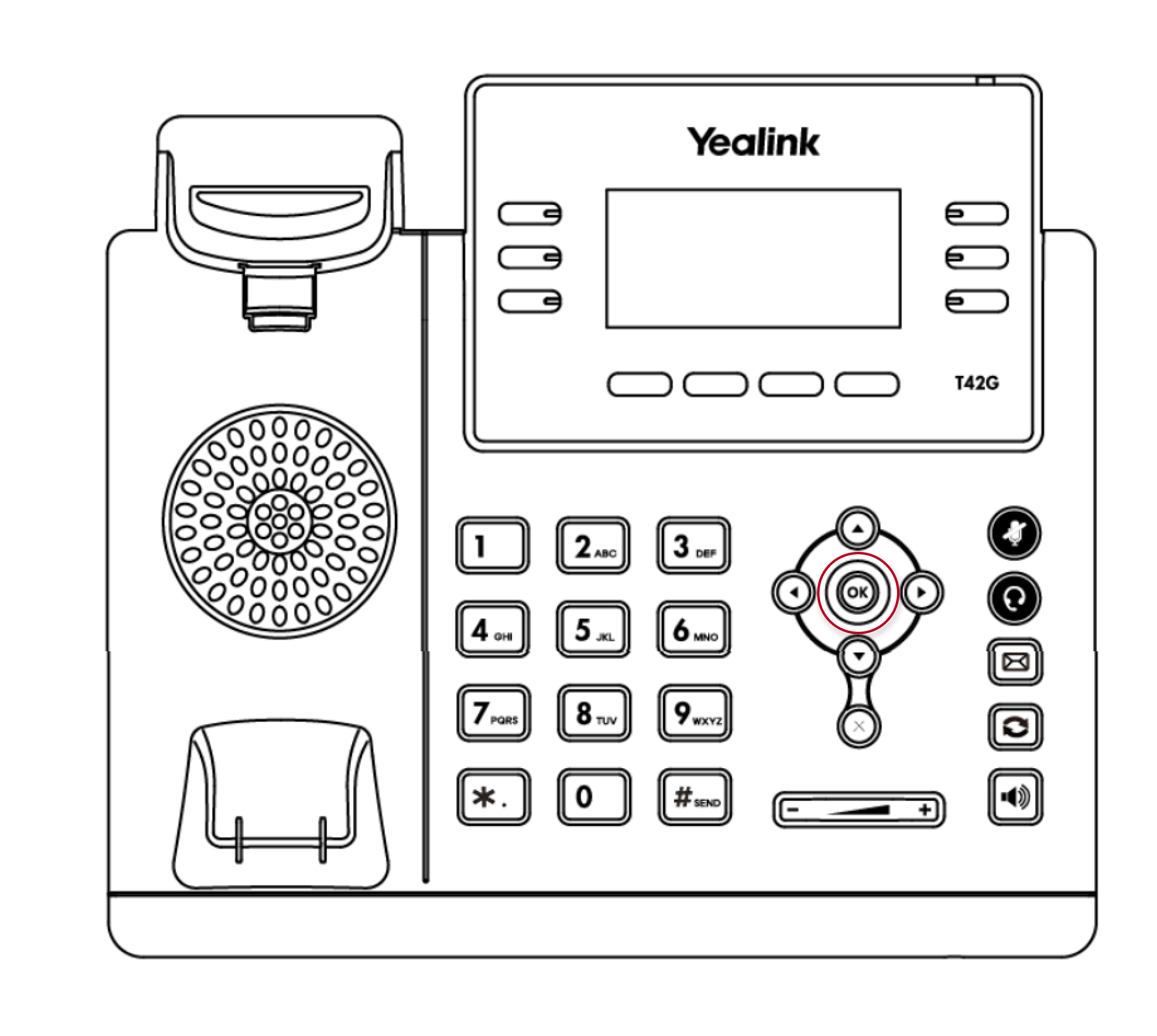 OK button on the device