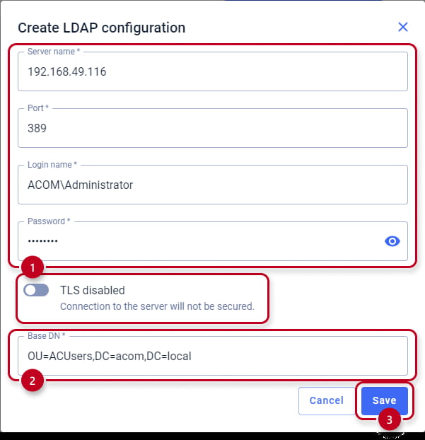 LDAP parameters