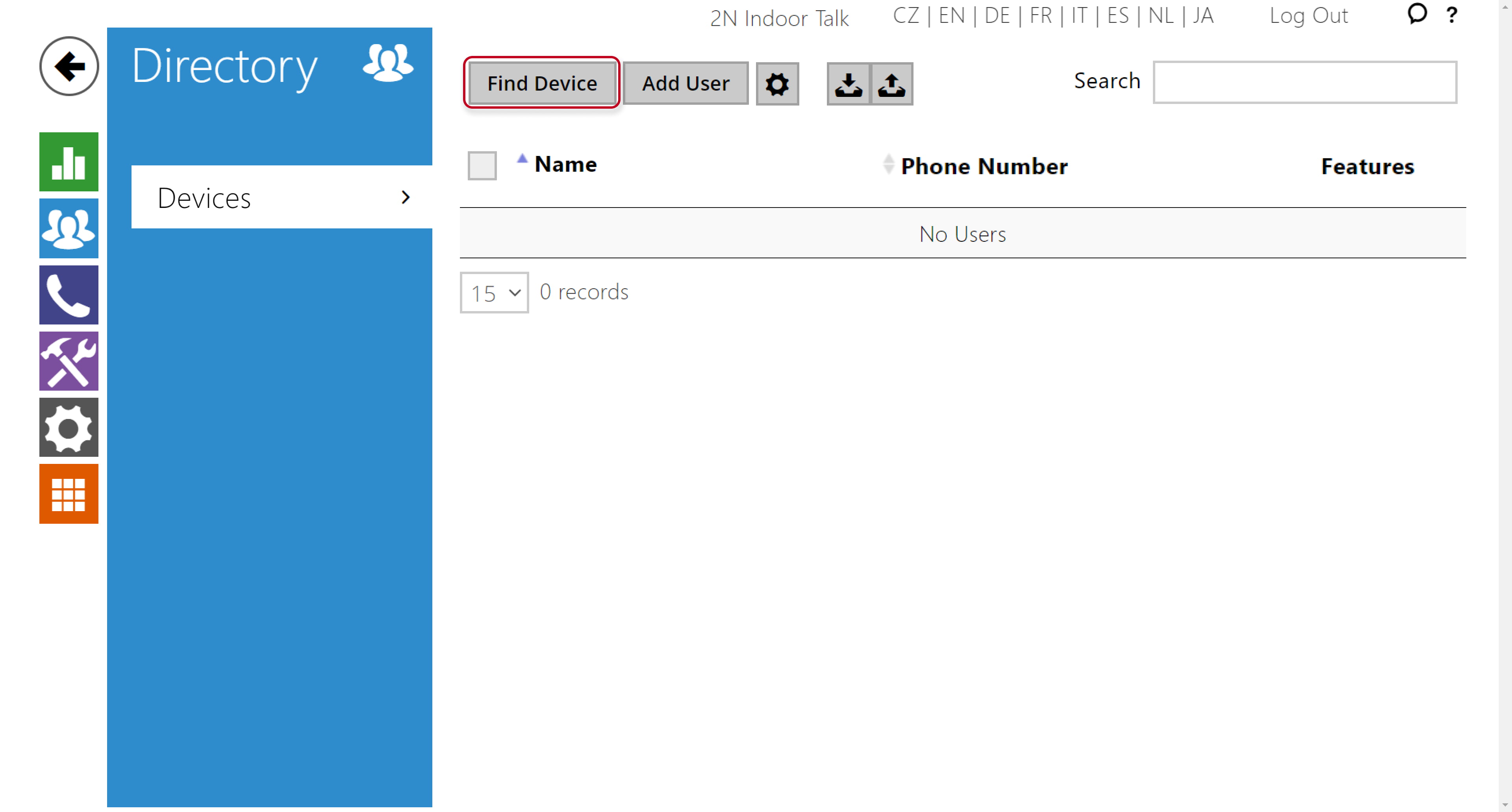 Find device in Indoor Talk manager