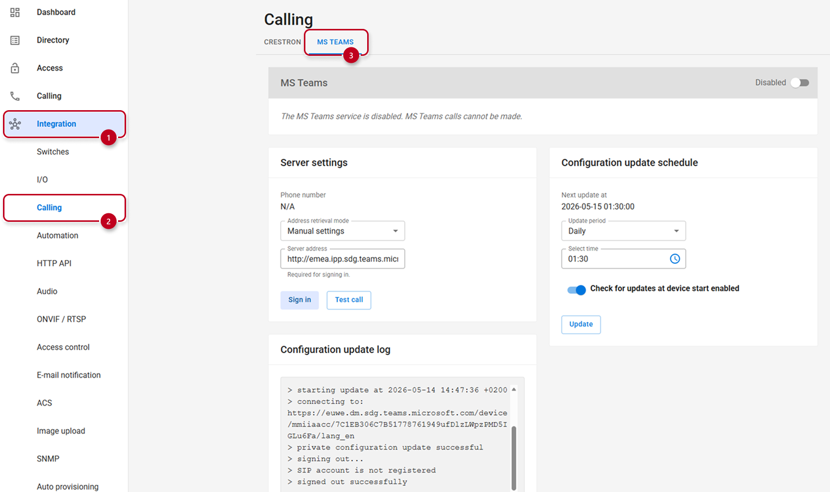 MS Integration fw 3.0+