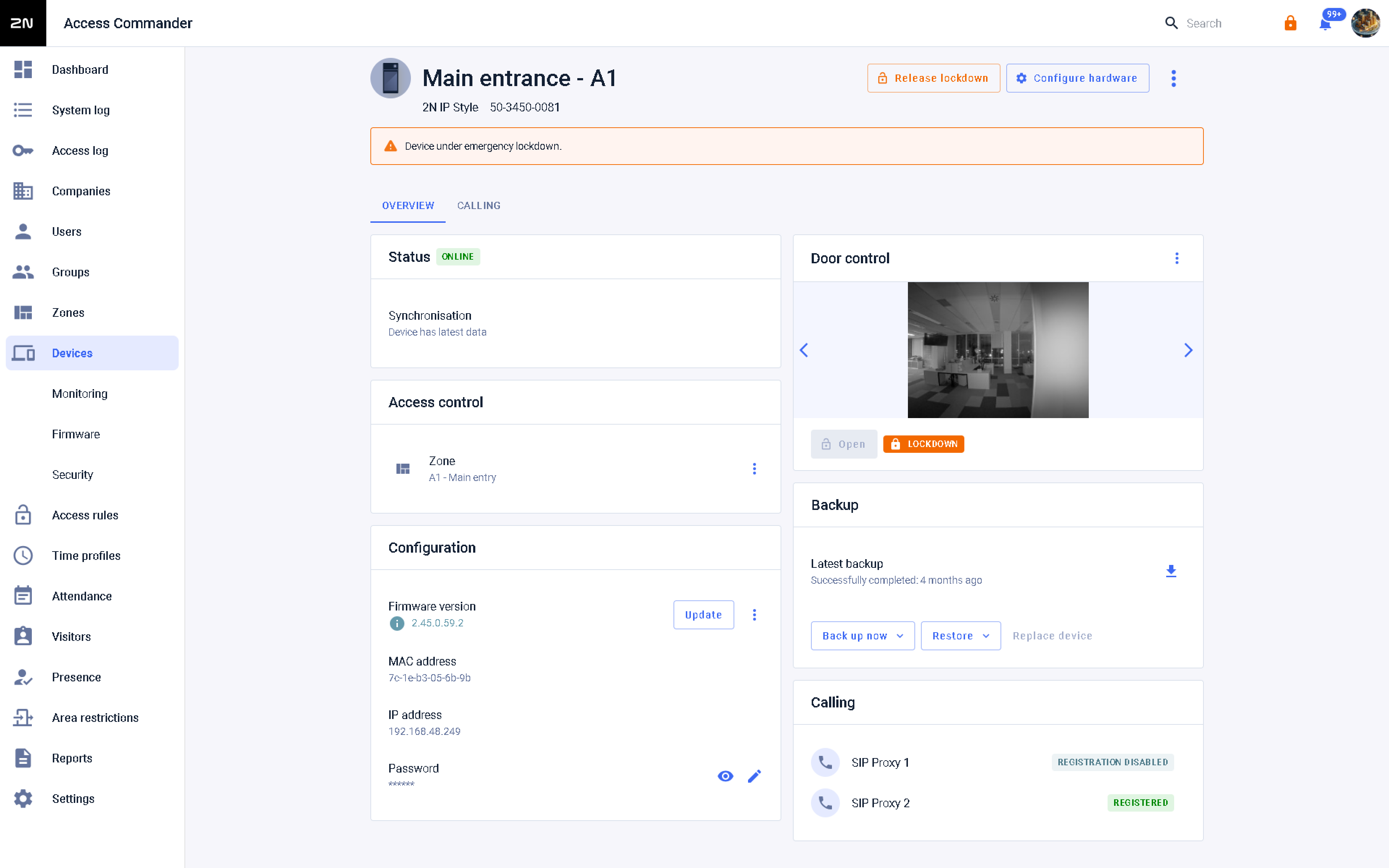 Image montrant la fonction lockdown au niveau d’un appareil.