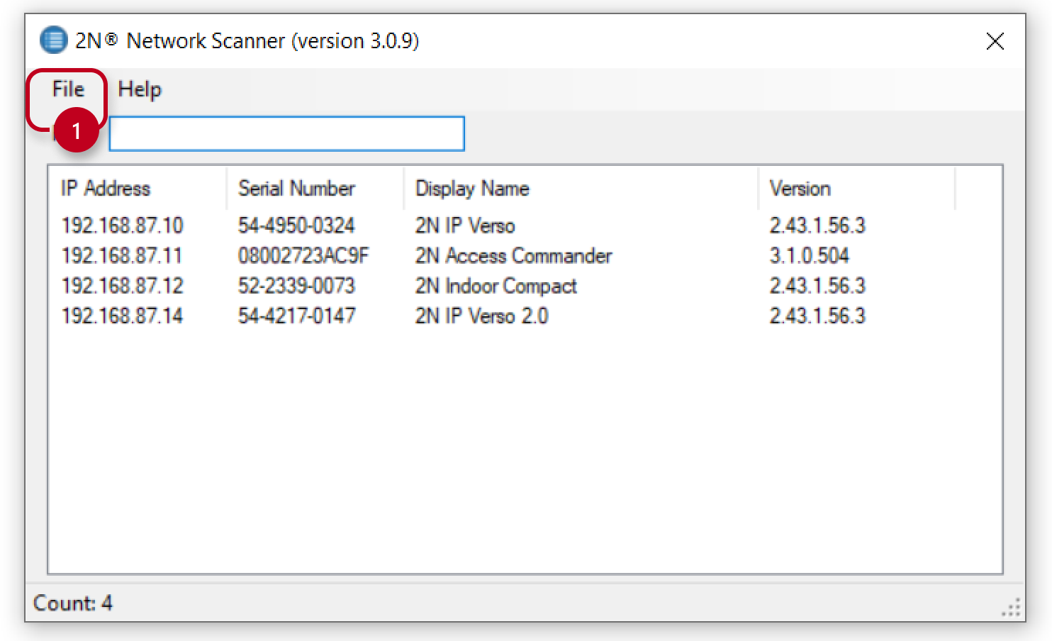 2N Network Scanner - Locating 2N devices in the network | FAQs | 2N