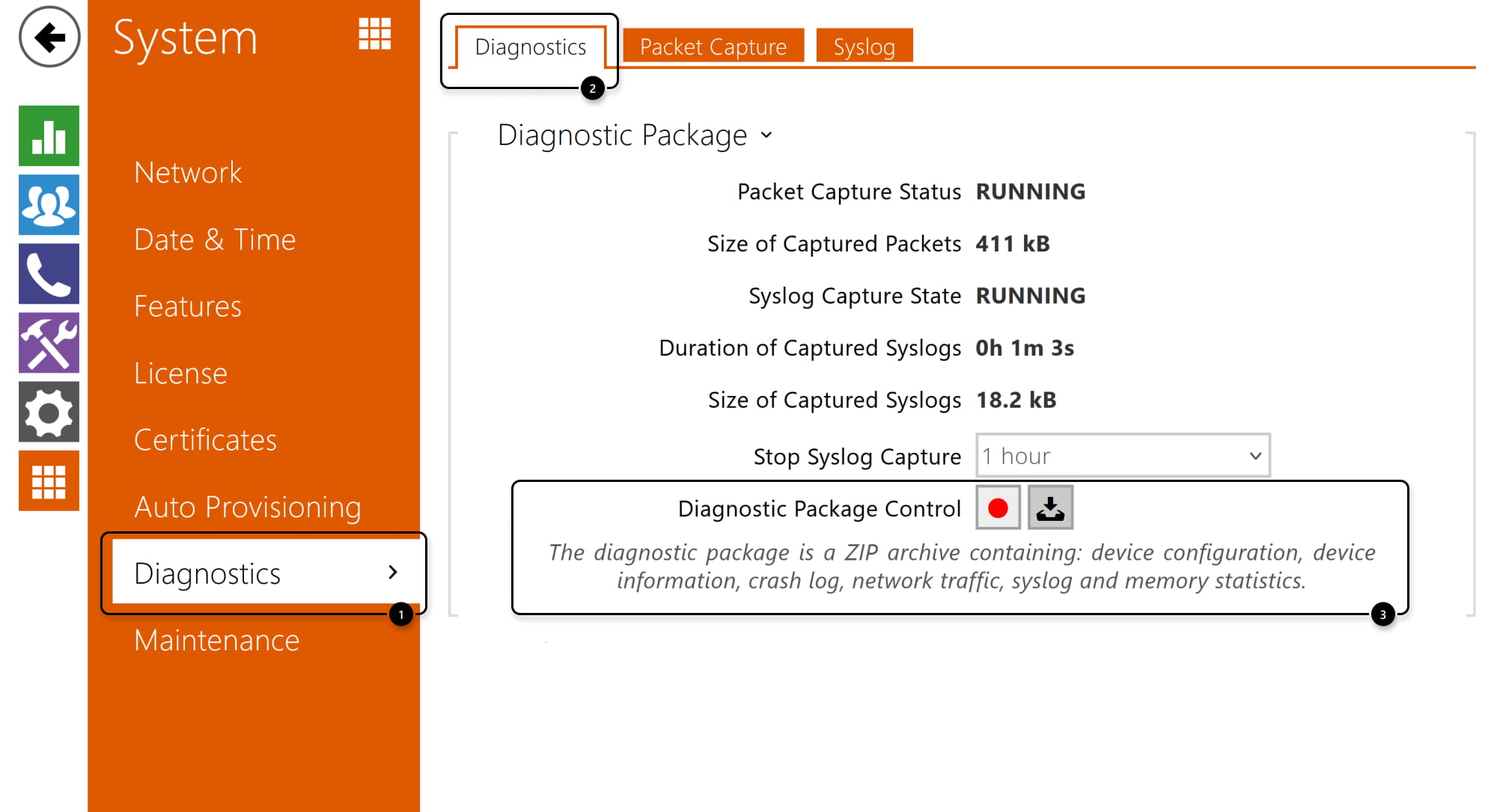 2N IP Intercom - System - Diagnostis - Diagnosepaket