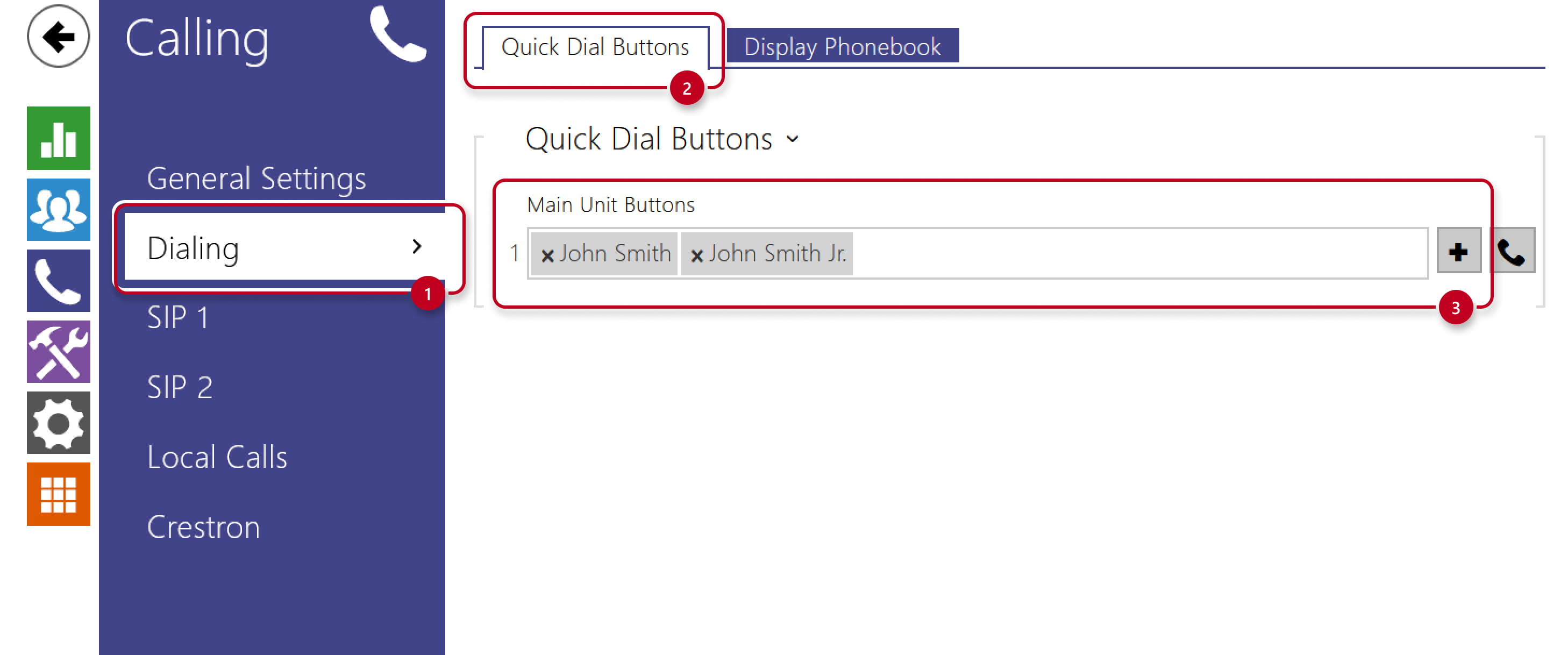2N IP Intercom - Anrufen - Wählen - Schnellwahltasten