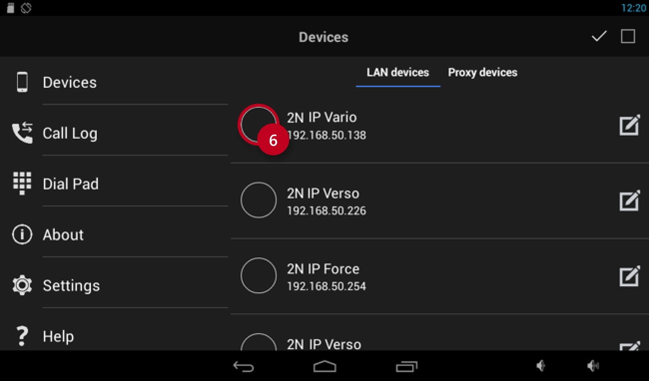 Indoor Touch Device Selection