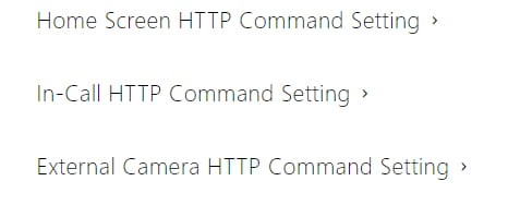HTTP Command Categories