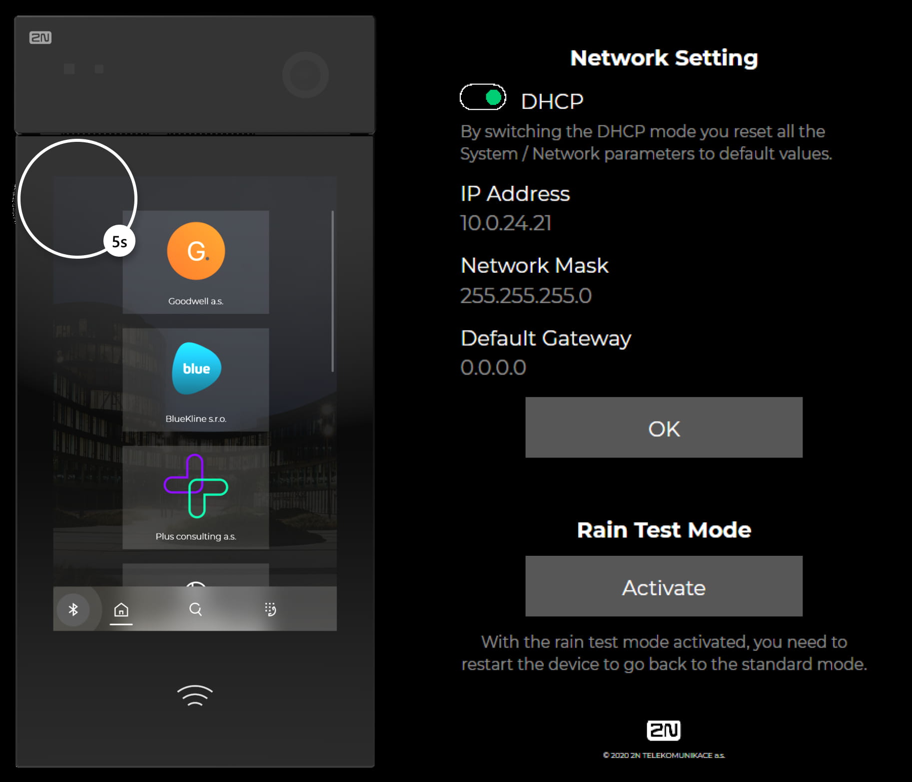 2N IP Style - switch to static IP