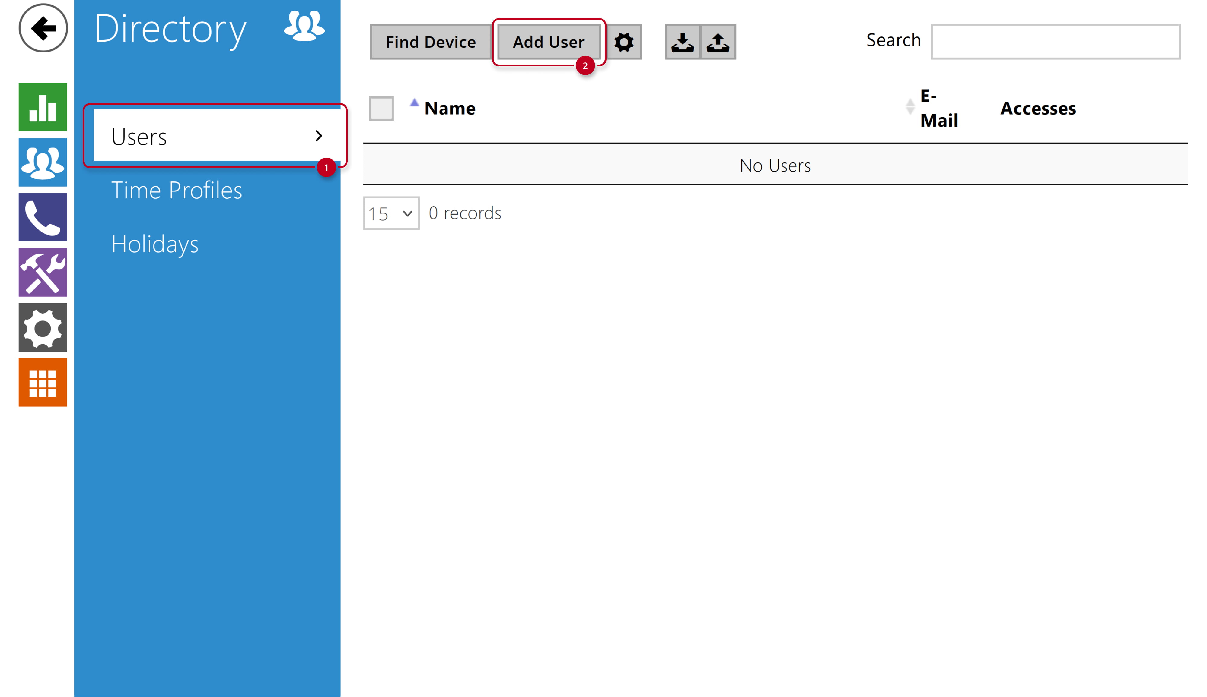 2N IP intercom - Directory - Users - Add a new user