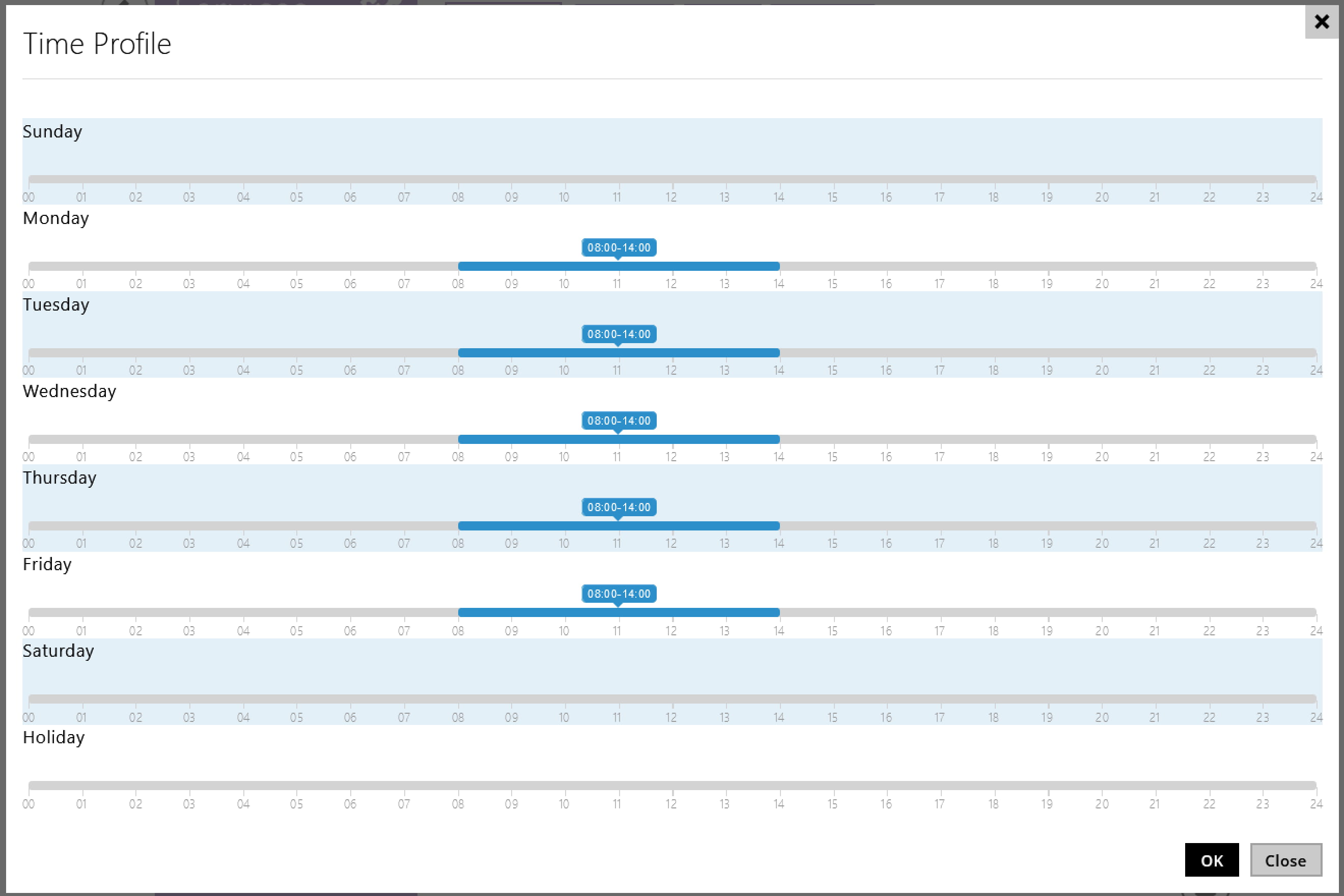 2N IP Intercom - Individual time profile