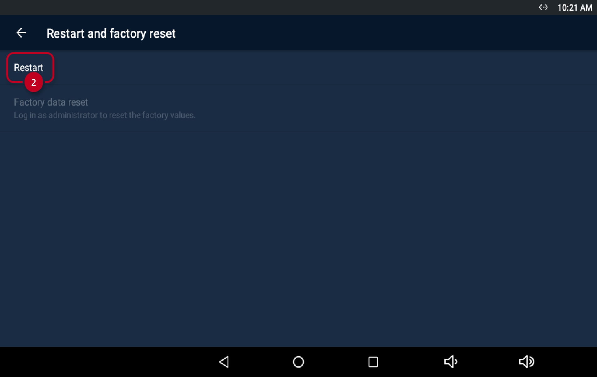 How to restart the Indoor Touch 2.0