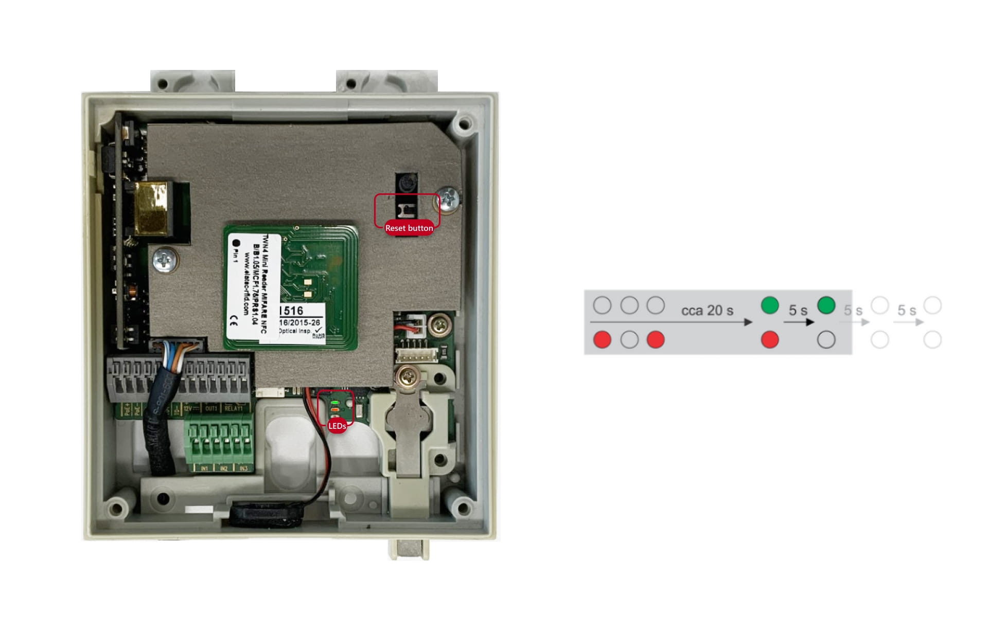 Reset button IP address setings on a 2N Access Unit