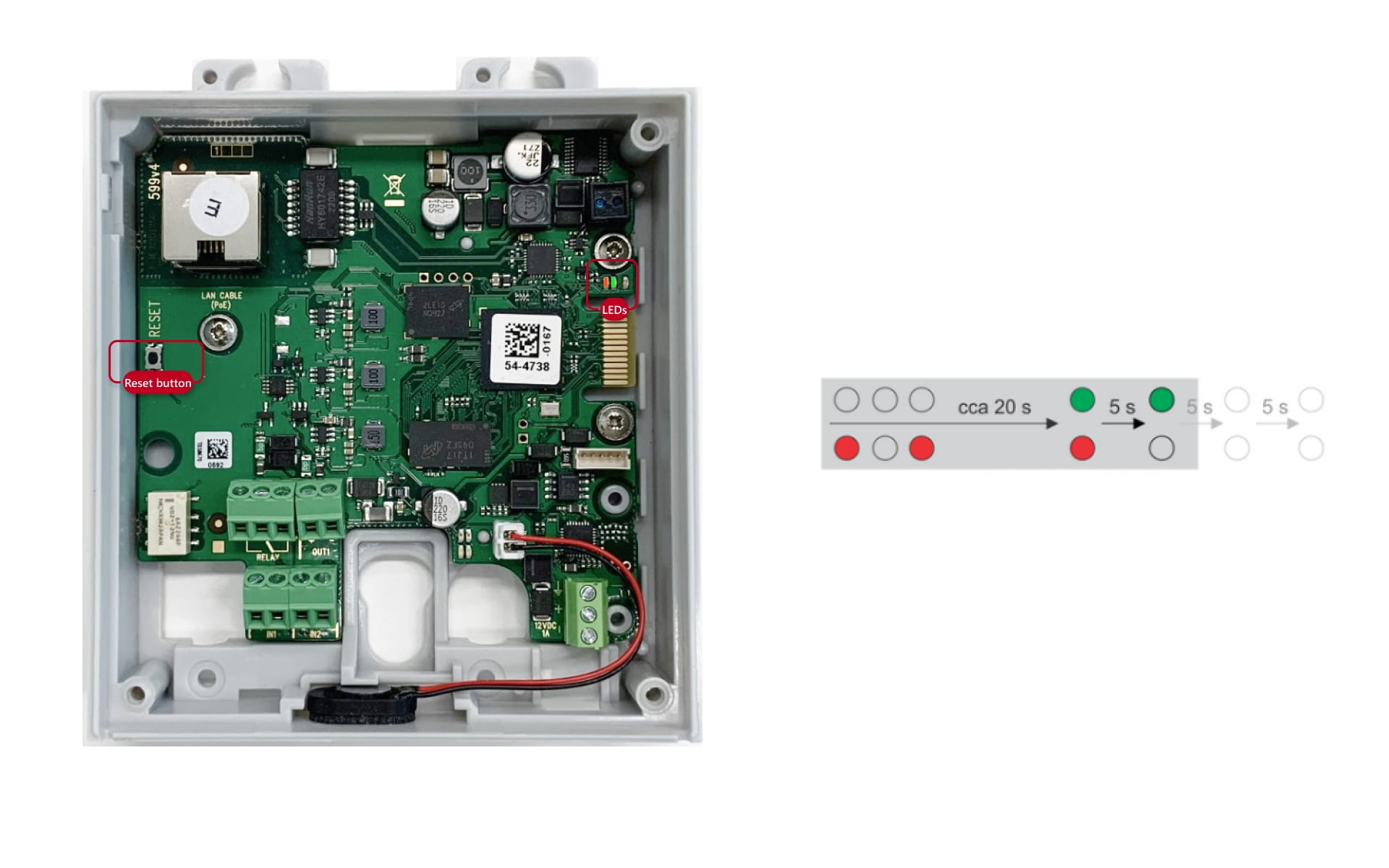 Reset button IP address setings on a 2N Access Unit 2.0