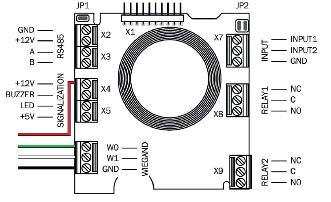 2N IP Vario card reader - Wiegand interface