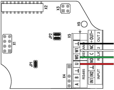2N IP Force - card reader - external reader connected to Wiegand interface