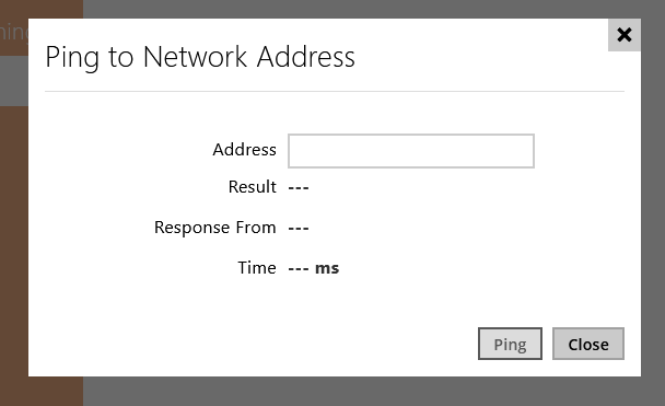 Ping to network address