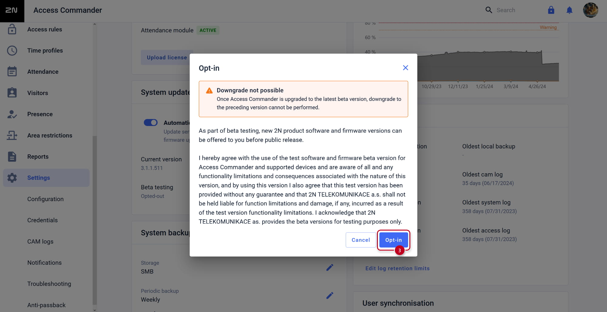 2N Access Commander - Web interface - Beta testing - Opt-in