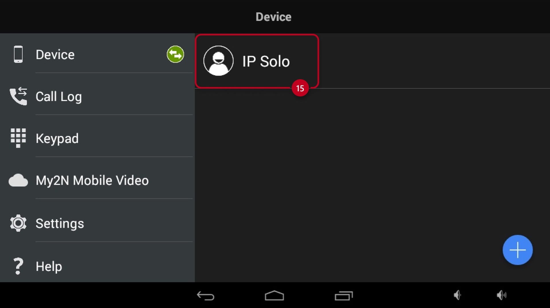 2N Indoor Touch SIP Device Configured
