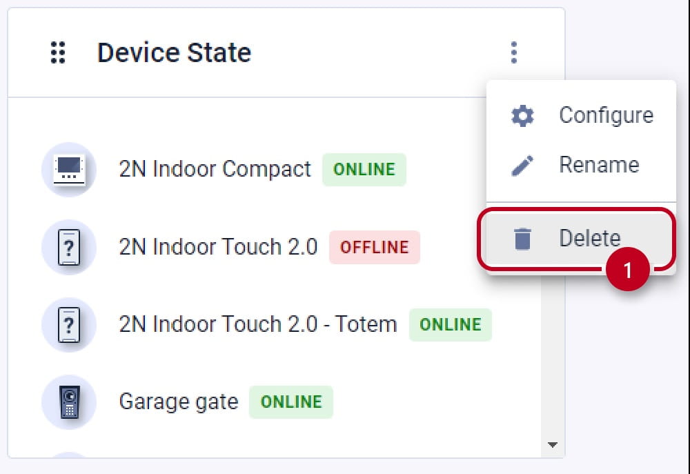Removing widget
