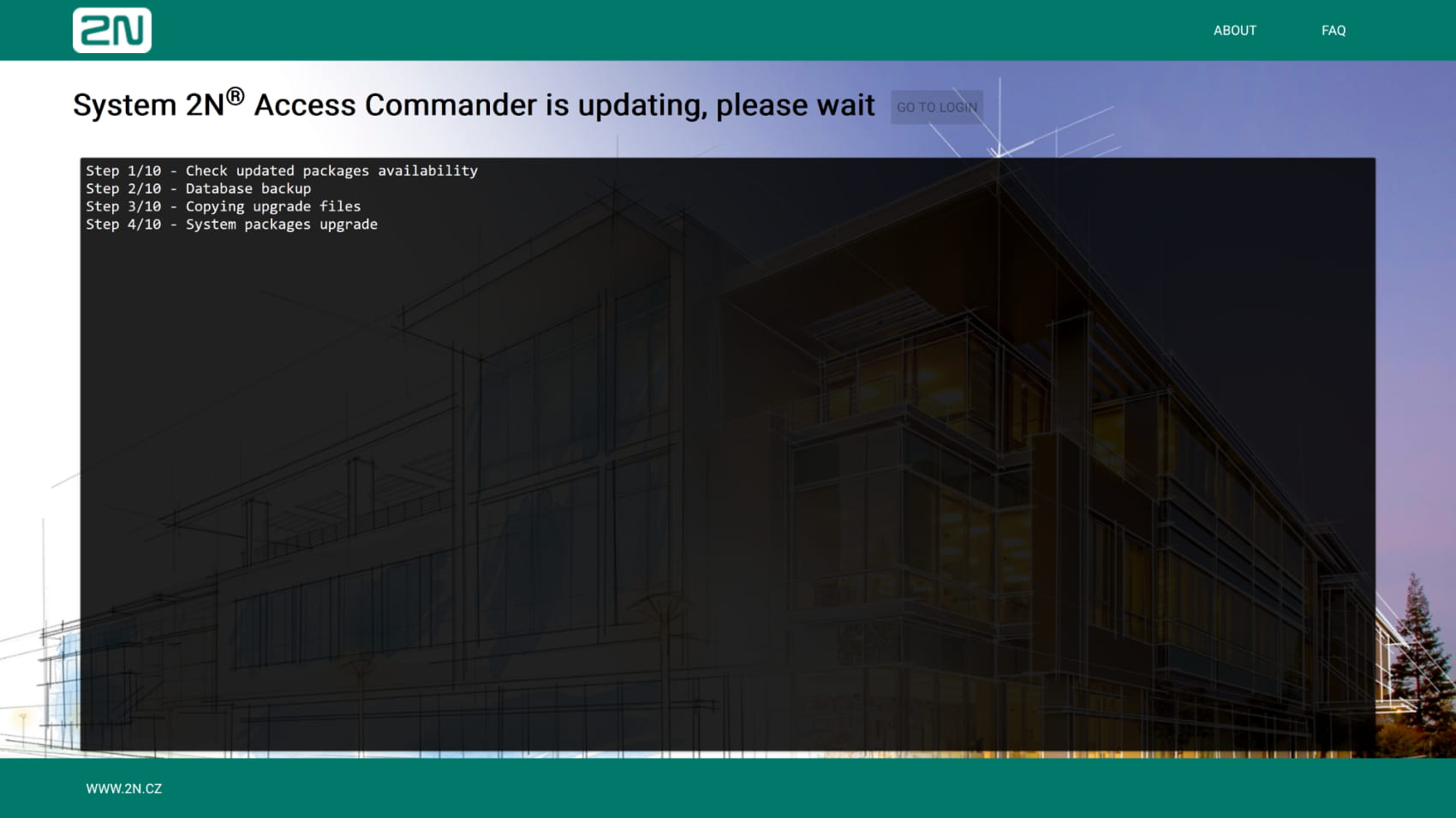 2N Access Commander 2.7 - Upgrading