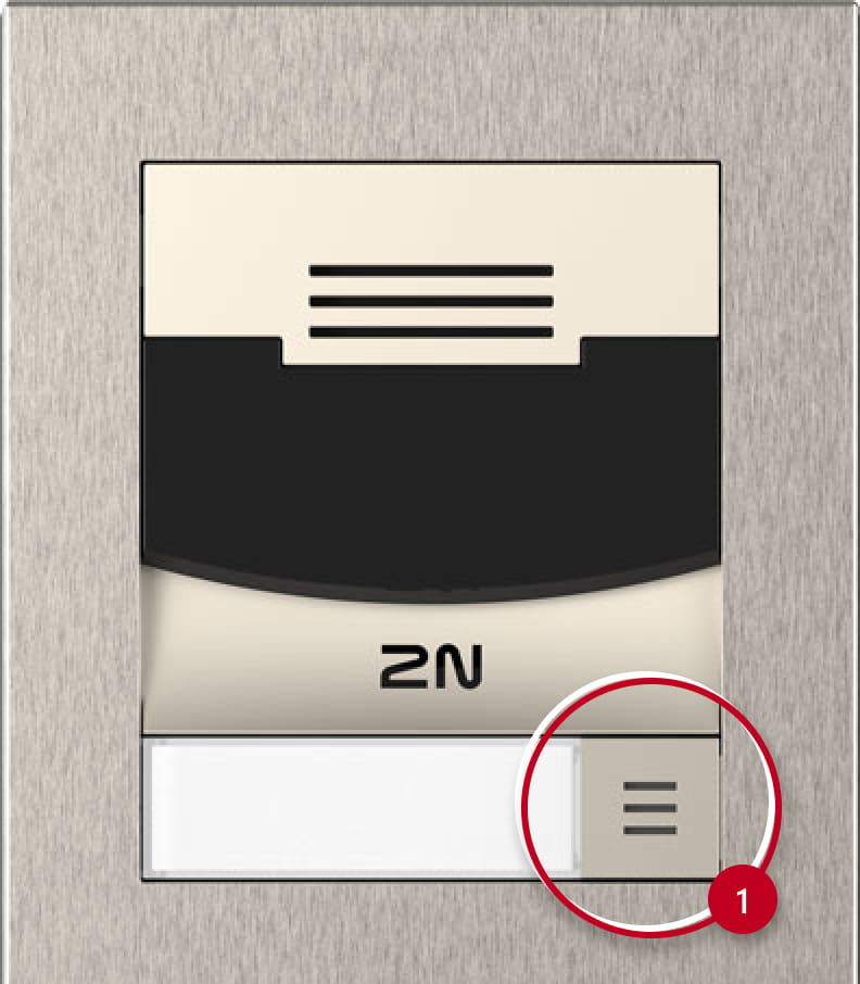 2N IP Intercom - Quick Dial Button press