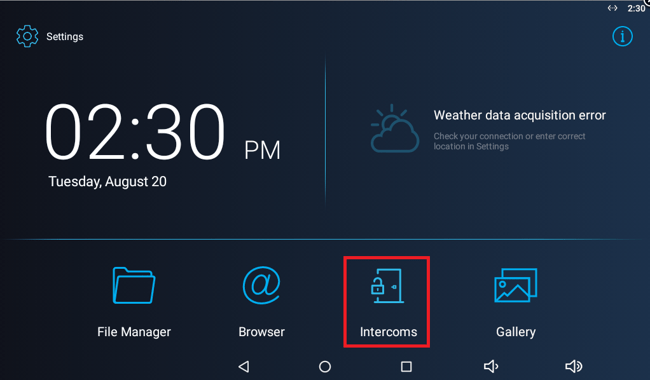 Intercoms in Indoor Touch interface