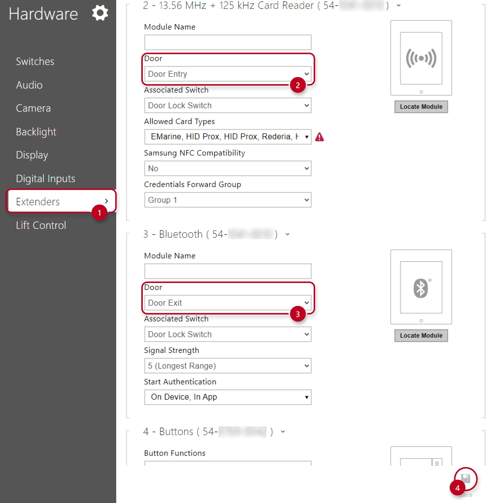 2N OS Configuration, Hardware Extenders