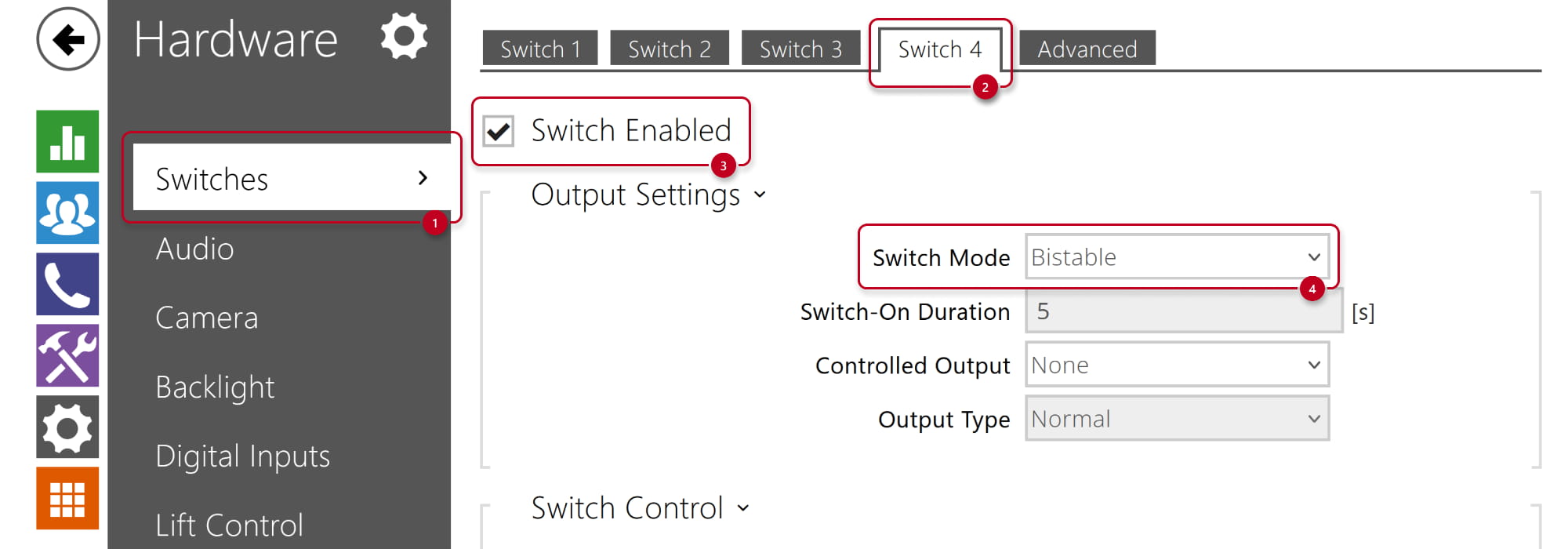 2N IP Intercom - Hardware - Switches - Bistable Switch 4