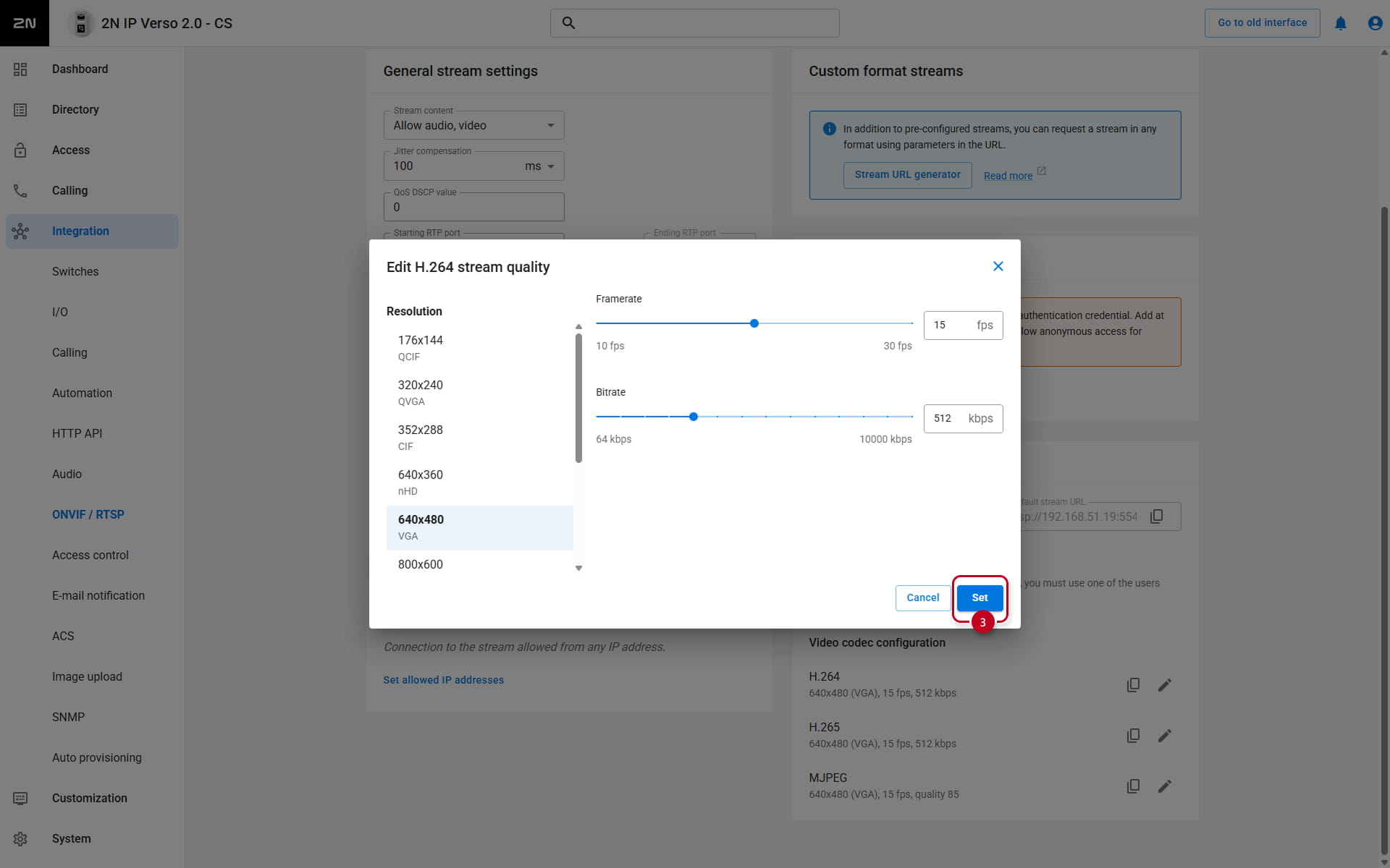 2N IP Intercom - Integration - ONVIF / RTSP - Generate local RTSP stream URL