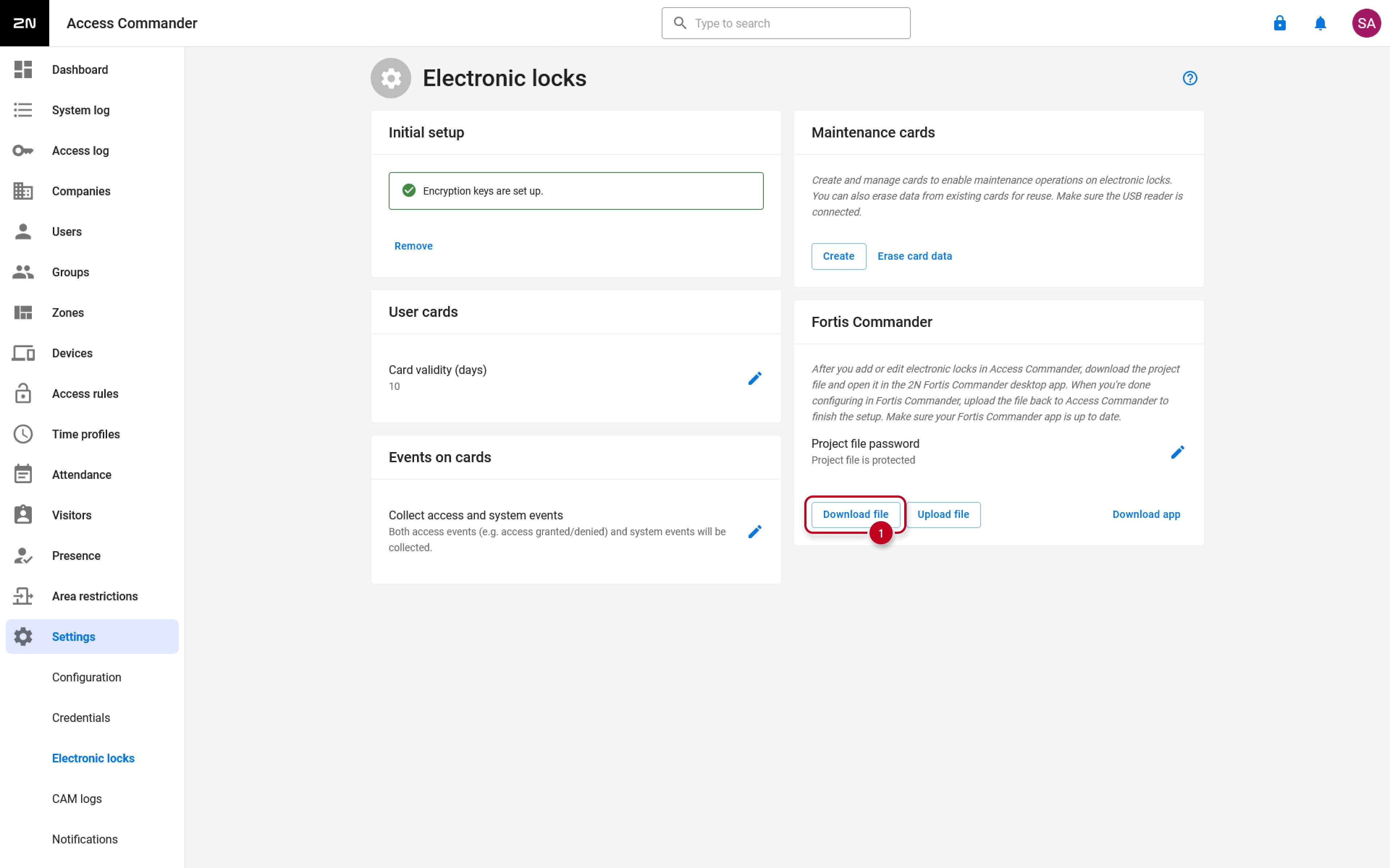 Downloading Fortis file