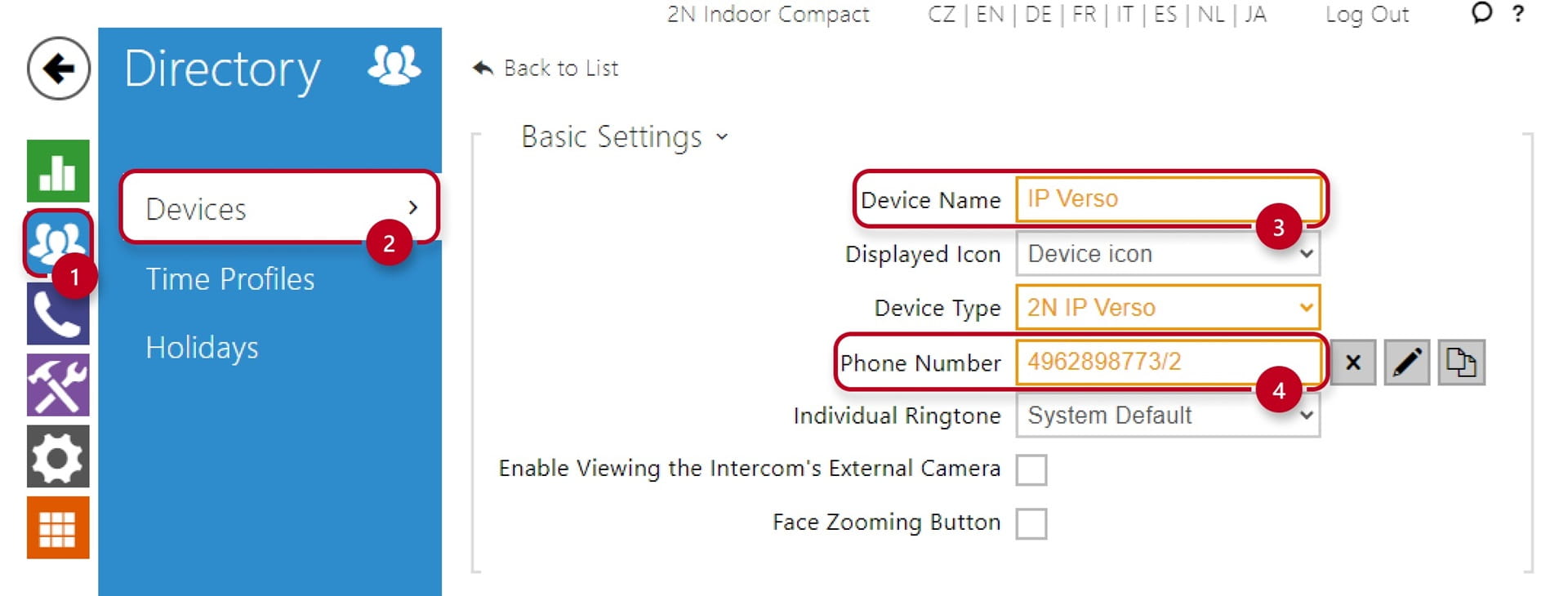 2N OS Directory Configuration