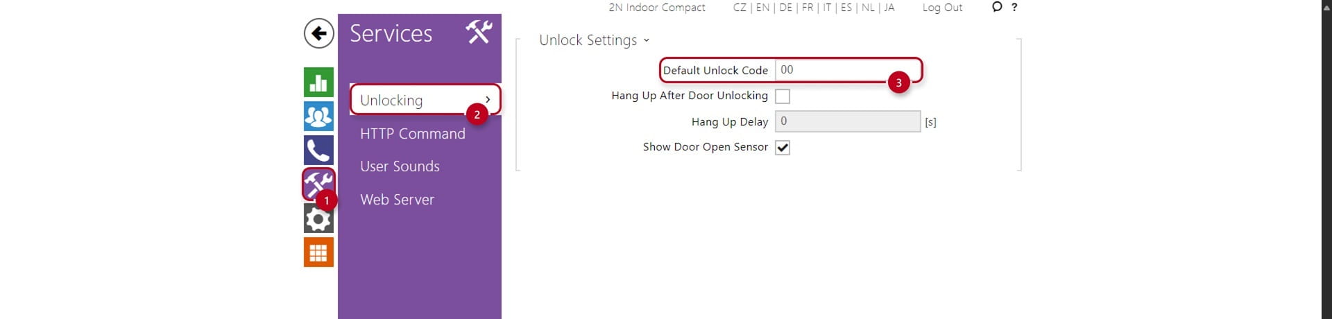 Configuración desbloqueo 2N OS