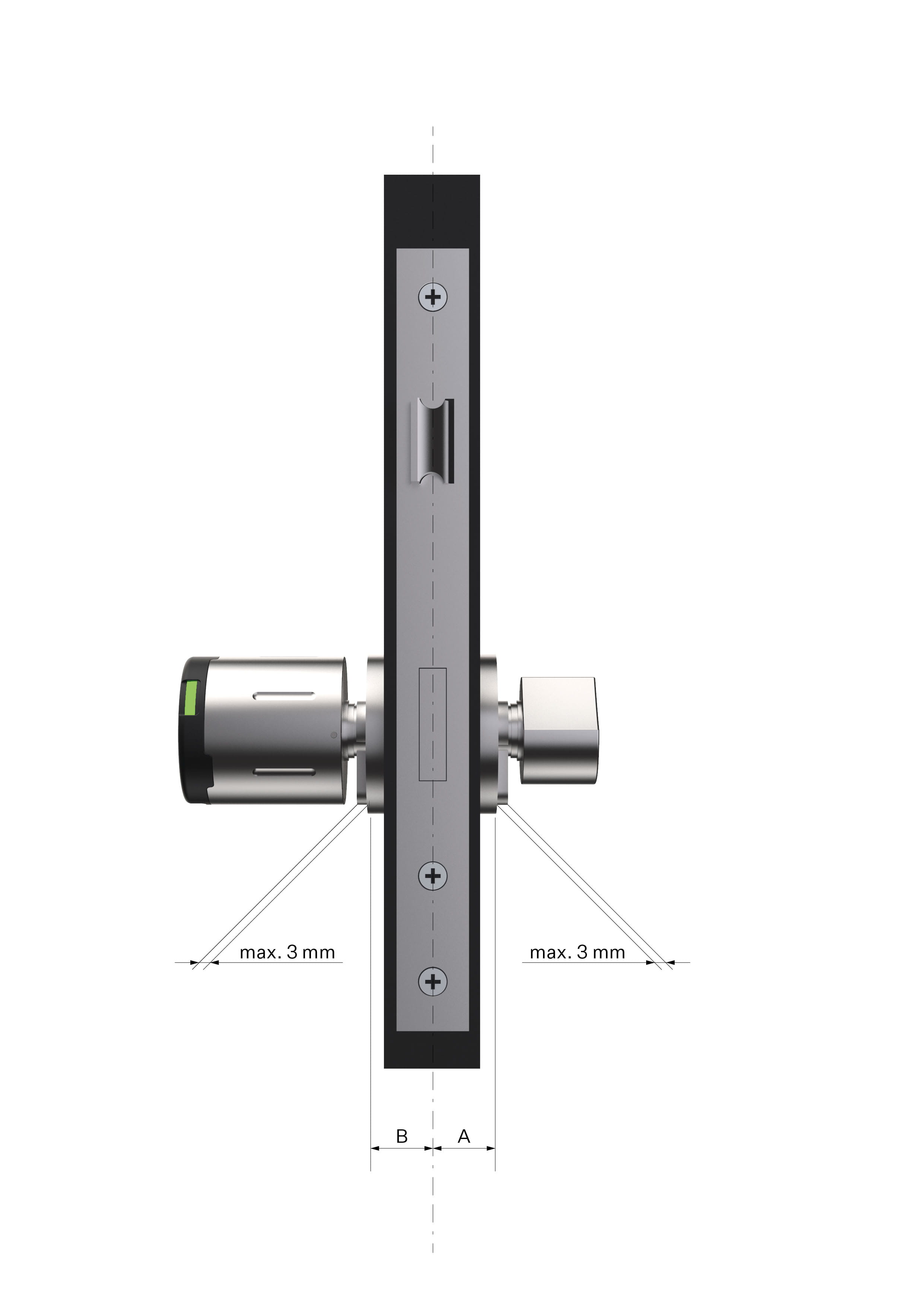 Cylinder body dimensions.