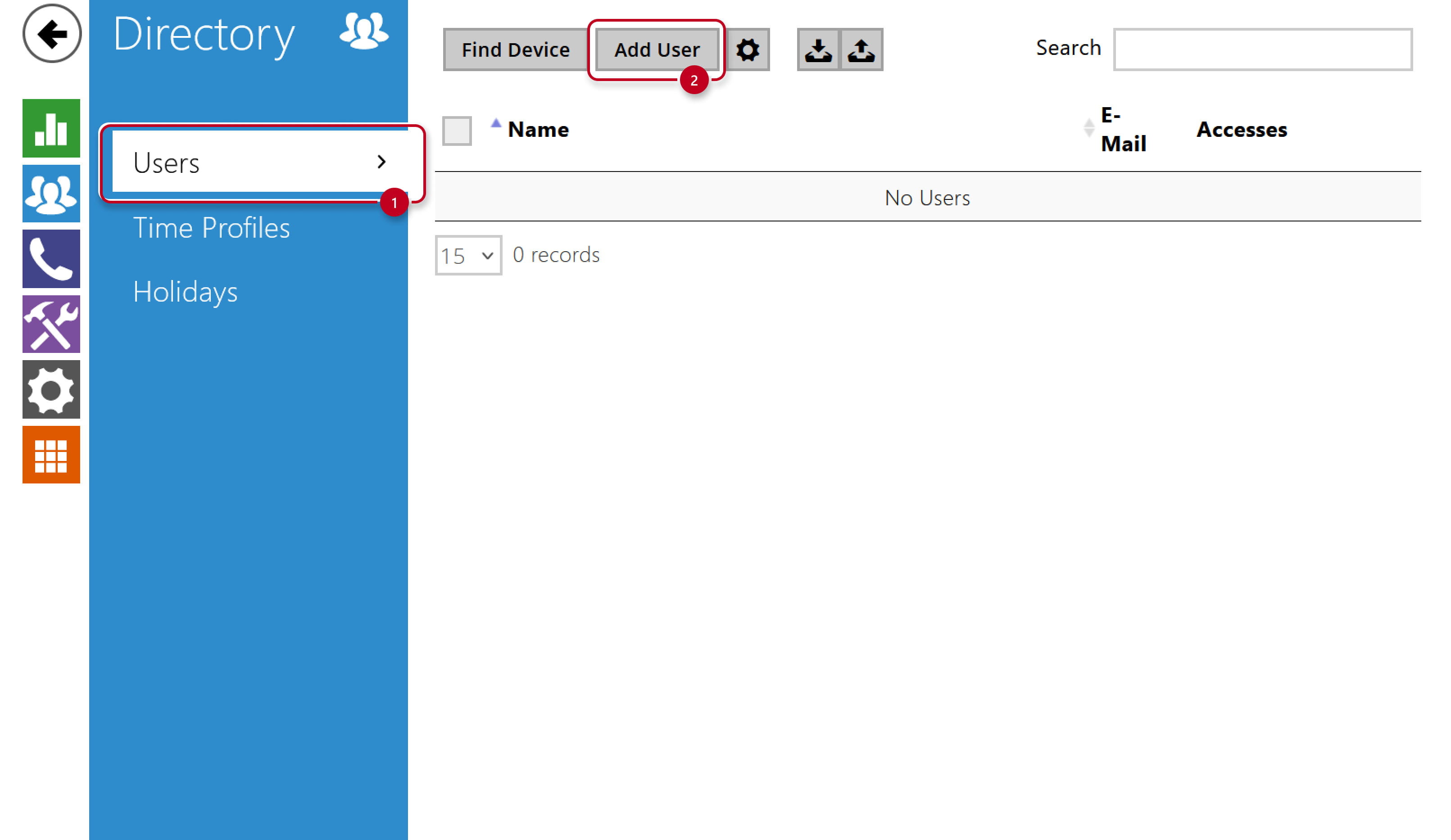 2N IP Intercom - Directory - Users - Add User
