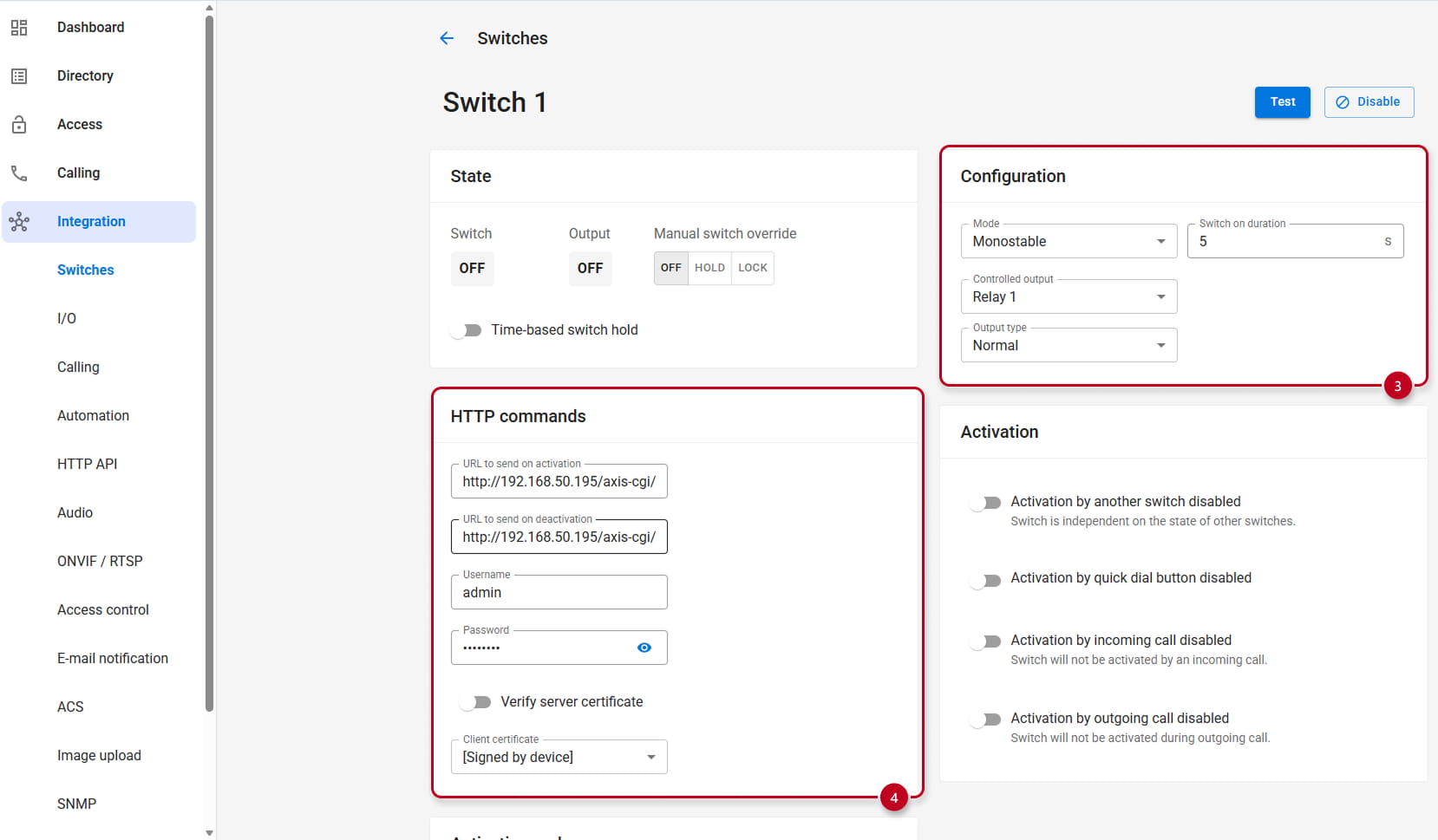 Latest firmware switch configuration