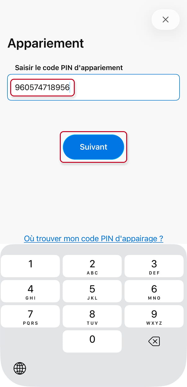 Procédure d’appairage dans l’application My2N (2)