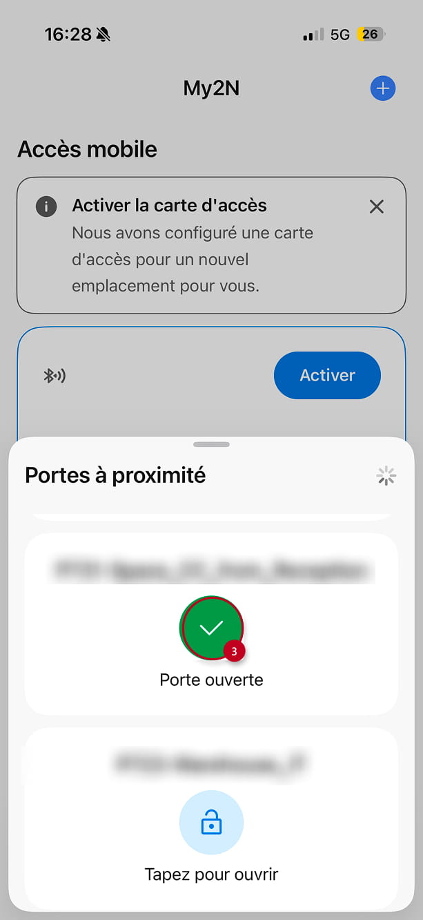 Application My2N - Porte ouverte