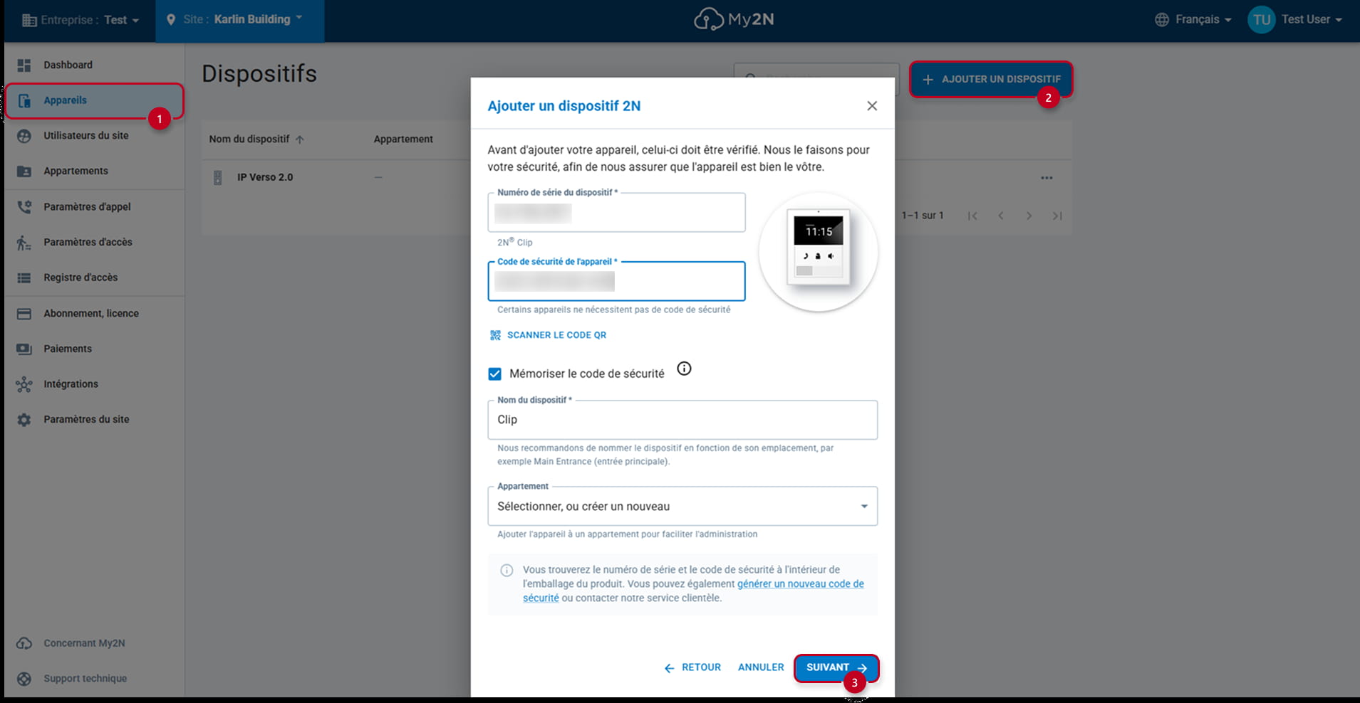 My2N portail - type de site Commercial – Ajout d’une unité de réponse