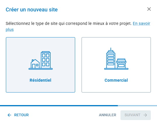 Type de site