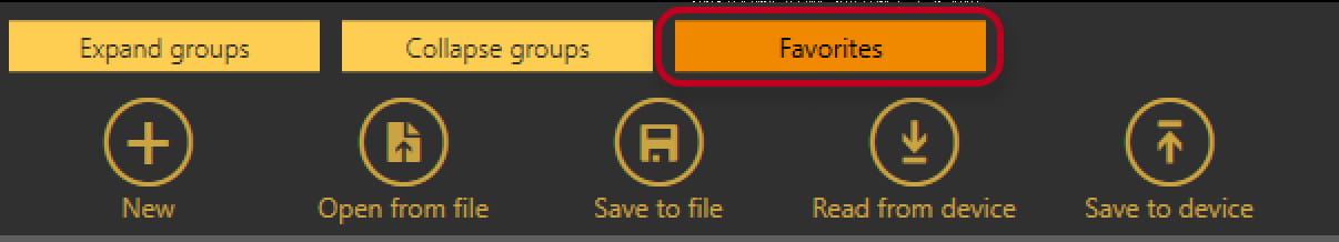 favourites disabling