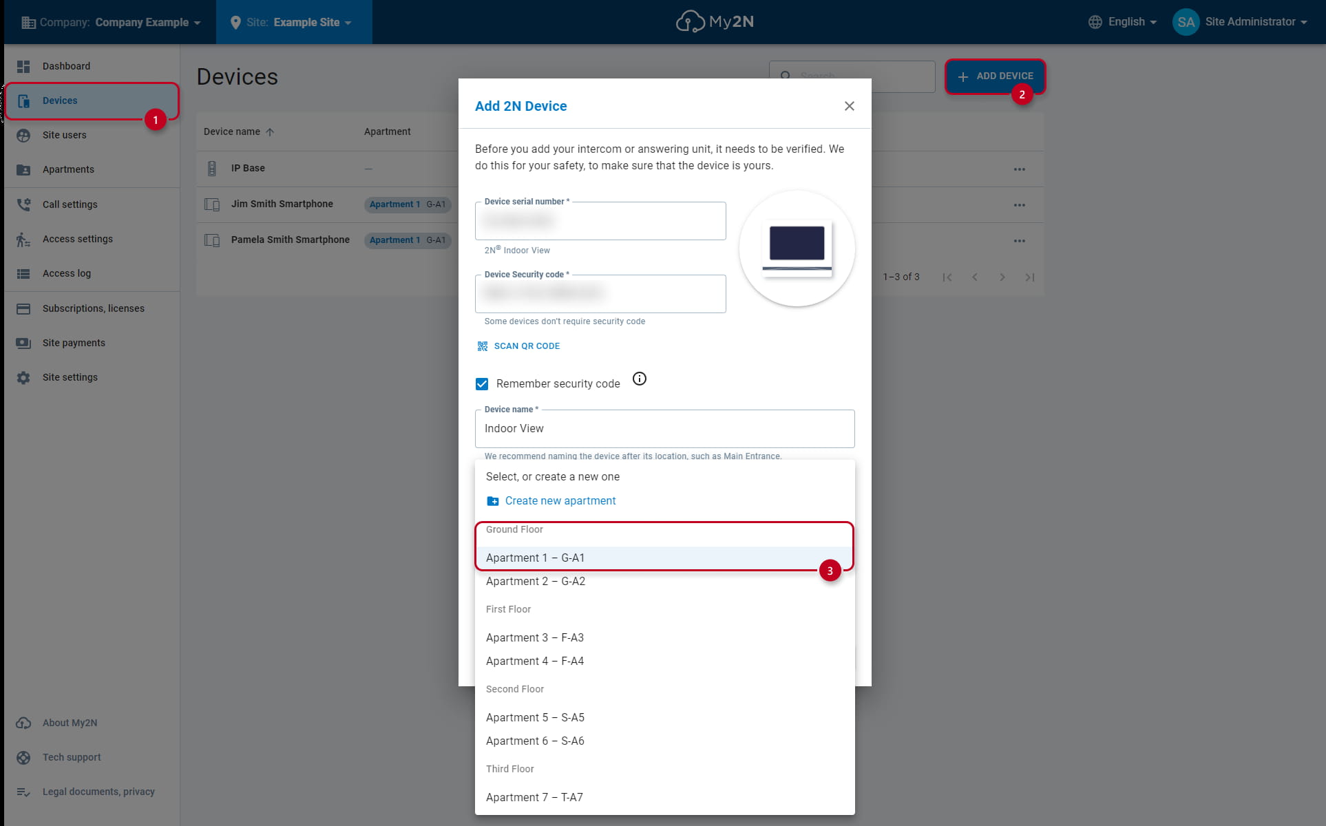 My2N Apartment Building - Creating an Answering unit