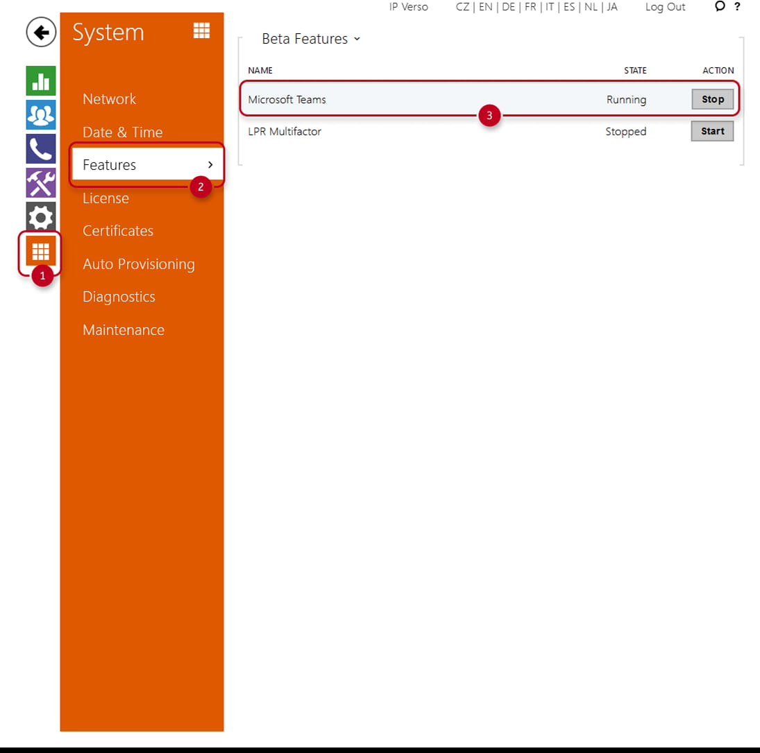 Intercom feature page with Microsoft Teams feature