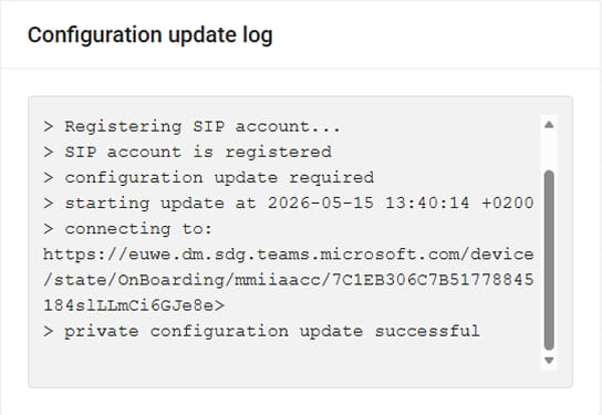 MS Teams log