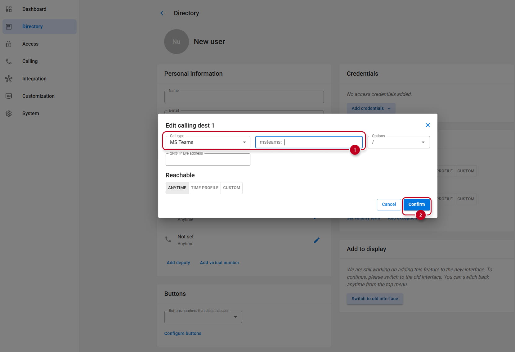 Adding phone number of a MS Teams user