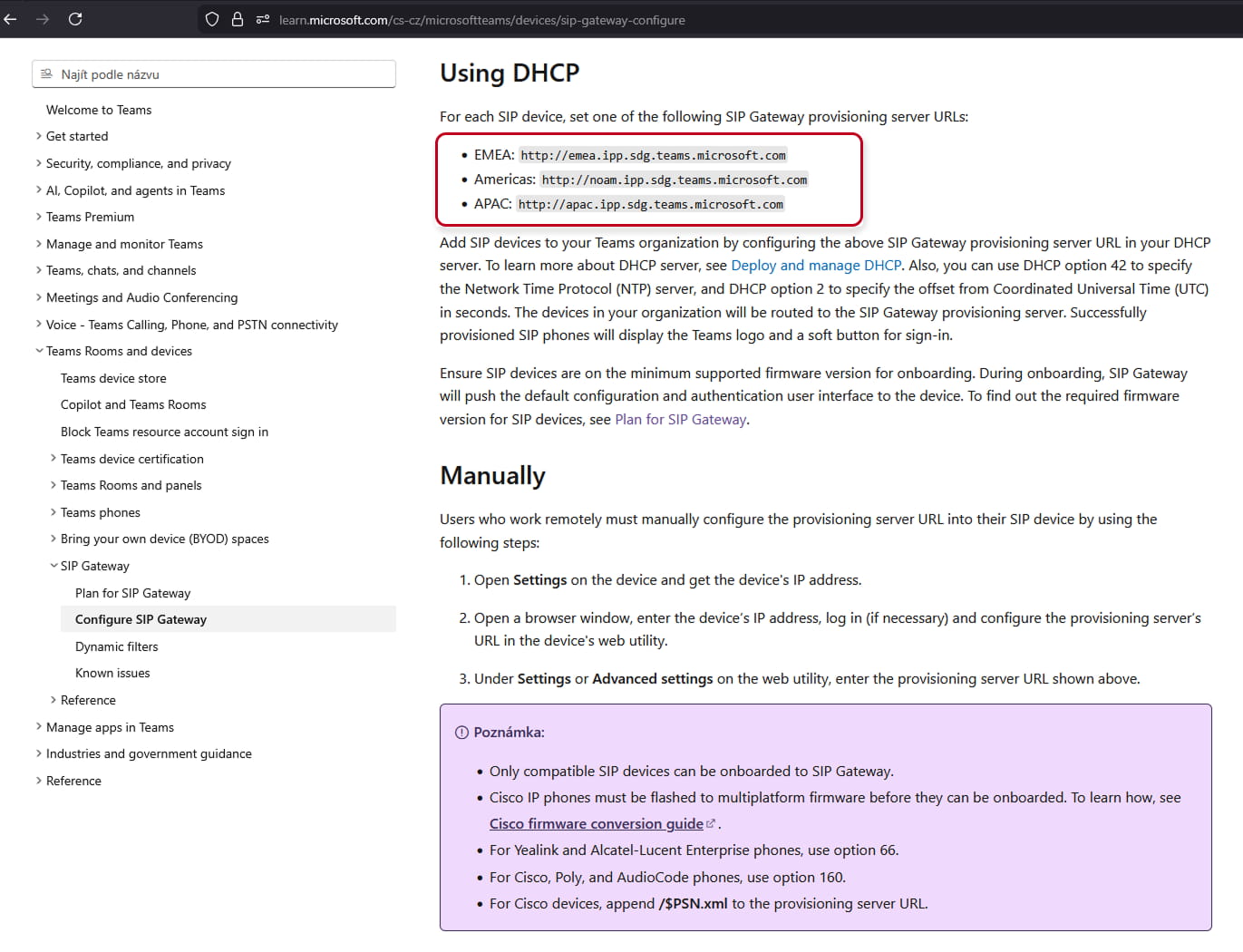 Microsoft Provisioning servery