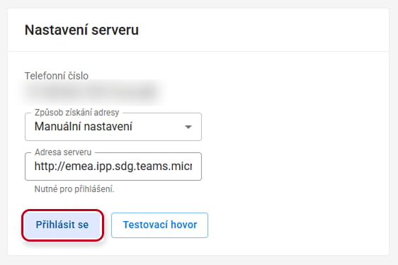 Příhlášení do MS Teams