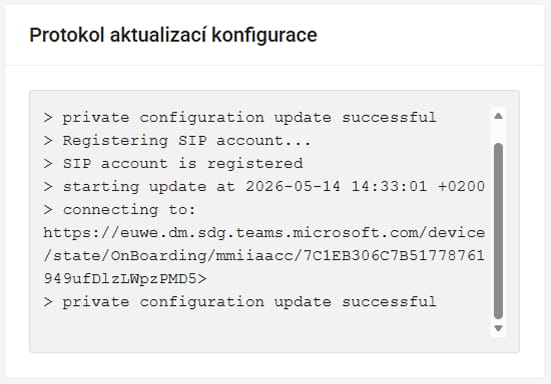 Protokol aktualizací konfigurace